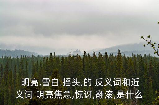 明亮的反義詞是什么,明亮的近義詞和反義詞分別是什么?