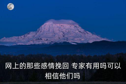 網(wǎng)上的那些感情挽回 專家有用嗎可以相信他們嗎