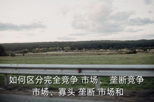 完全壟斷市場,壟斷市場的定義是什么?