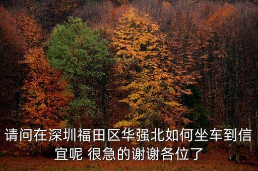請問在深圳福田區華強北如何坐車到信宜呢 很急的謝謝各位了