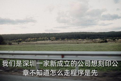 我們是深圳一家新成立的公司想刻印公章不知道怎么走程序是先