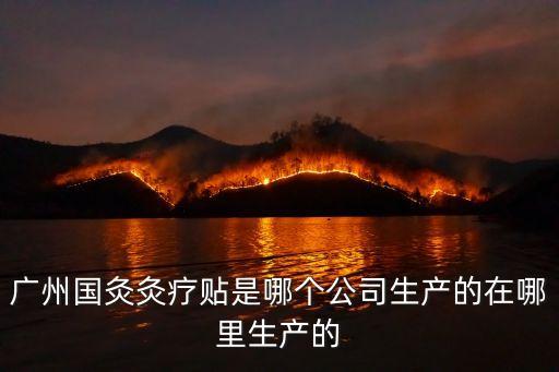 廣州國灸灸療貼是哪個公司生產的在哪里生產的