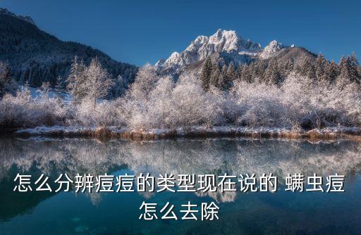 怎么分辨痘痘的類型現(xiàn)在說的 螨蟲痘怎么去除