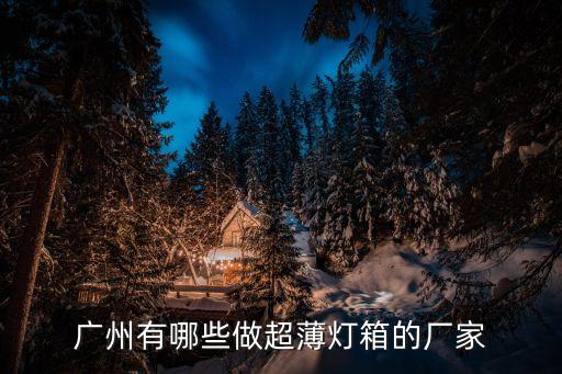 廣州有哪些做超薄燈箱的廠家