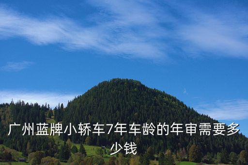 廣州藍牌小轎車7年車齡的年審需要多少錢