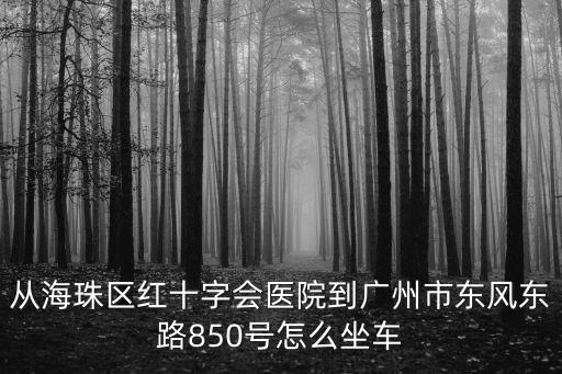 廣州東風(fēng)東路850，從海珠區(qū)紅十字會(huì)醫(yī)院到廣州市東風(fēng)東路850號(hào)怎么坐車(chē)