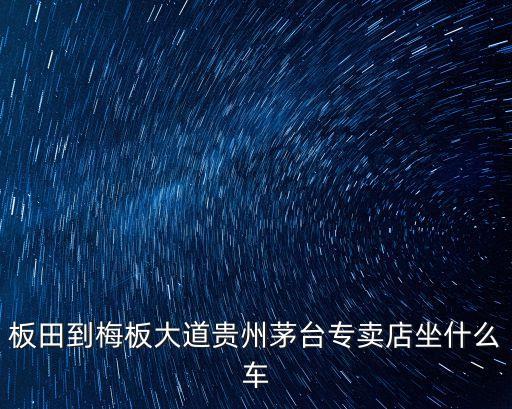 板田到梅板大道貴州茅臺專賣店坐什么車