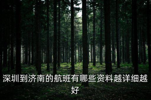深圳到濟(jì)南的航班有哪些資料越詳細(xì)越好