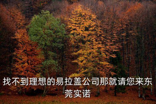 找不到理想的易拉蓋公司那就請您來東莞實諾