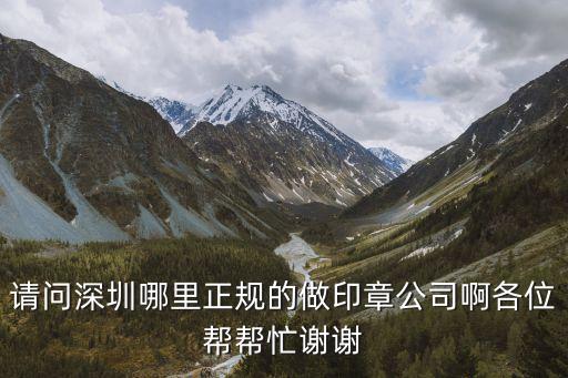 深圳寶安做公章，深圳龍華民治哪有能備案的刻章店
