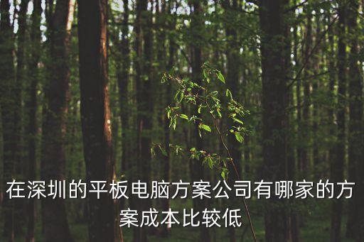 在深圳的平板電腦方案公司有哪家的方案成本比較低