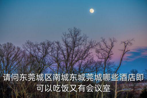 請問東莞城區(qū)南城東城莞城哪些酒店即可以吃飯又有會(huì)議室
