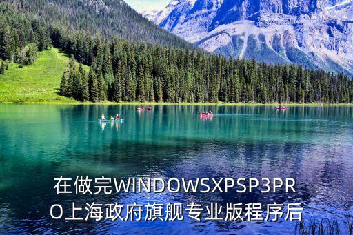 在做完WINDOWSXPSP3PRO上海政府旗艦專業(yè)版程序后