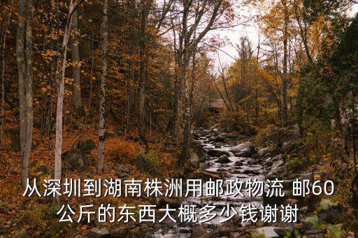 株洲發物流到深圳多少錢，中通快遞從株洲發到廣東要多少錢