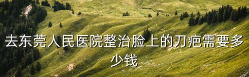 東莞市人民醫院美容科貴嗎，去東莞人民醫院整治臉上的刀疤需要多少錢