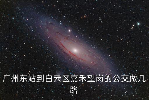 廣州東到嘉禾望崗，廣州東站到白云區嘉禾望崗的公交做幾路