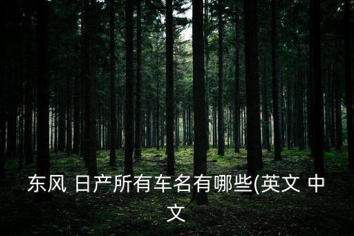 日產車有哪些,一文看懂!日產汽車有哪些車?
