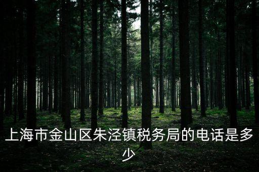 上海市金山區朱涇鎮稅務局的電話是多少