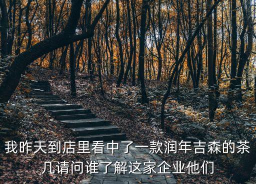 我昨天到店里看中了一款潤年吉森的茶幾請問誰了解這家企業他們