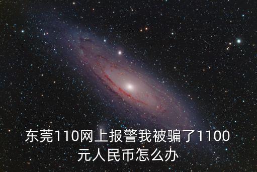 東莞110網上報警我被騙了1100元人民幣怎么辦