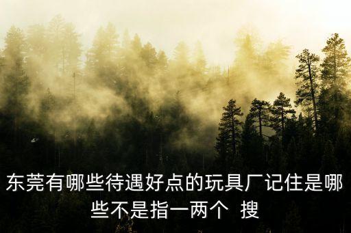 東莞有哪些待遇好點的玩具廠記住是哪些不是指一兩個  搜