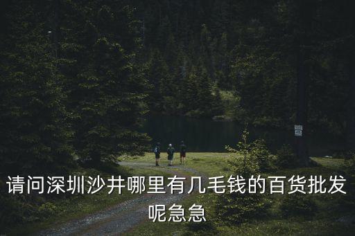 請問深圳沙井哪里有幾毛錢的百貨批發呢急急