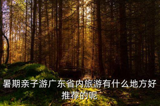 暑期親子游廣東省內旅游有什么地方好推薦的呢