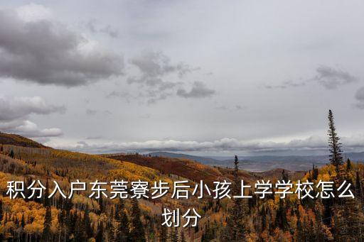 東莞寮步鎮(zhèn)積分入學(xué)120分，積分入戶東莞寮步后小孩上學(xué)學(xué)校怎么劃分