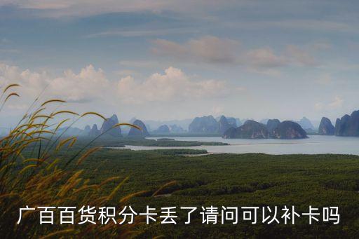 廣百百貨積分卡丟了請(qǐng)問可以補(bǔ)卡嗎