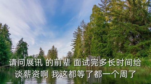 請問展訊 的前輩 面試完多長時間給談薪資啊 我這都等了都一個周了