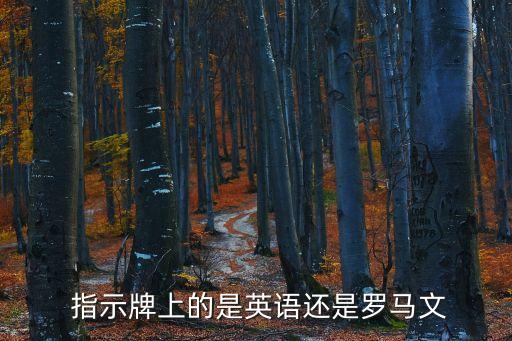  指示牌上的是英語還是羅馬文