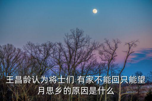 王昌齡認為將士們 有家不能回只能望月思鄉的原因是什么