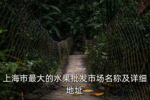 上海市最大的水果批發市場名稱及詳細地址