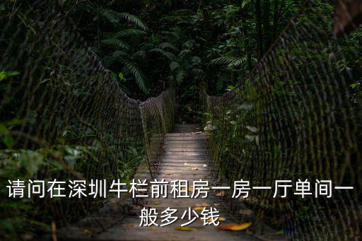請問在深圳牛欄前租房一房一廳單間一般多少錢