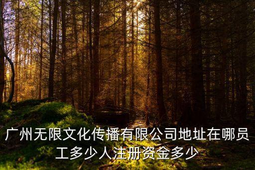 廣州無限文化傳播有限公司地址在哪員工多少人注冊資金多少