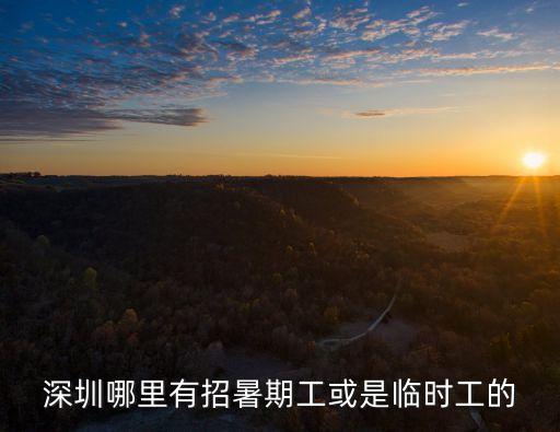 深圳哪里有招暑期工或是臨時工的