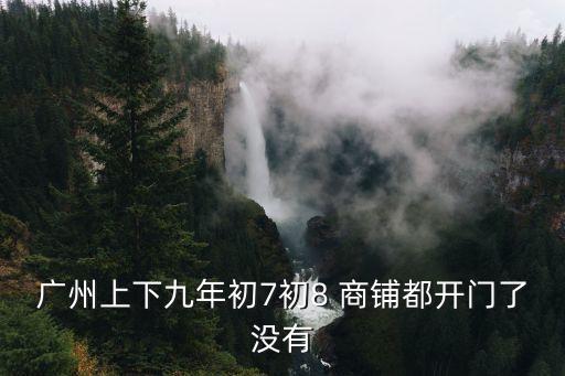 廣州上下九年初7初8 商鋪都開門了沒有