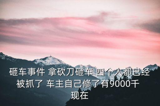 砸車事件 拿砍刀砸車 四個人都已經(jīng)被抓了 車主自己修了有9000千 現(xiàn)在