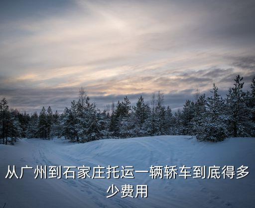 廣州至河北行李托運，從廣州到石家莊托運一輛轎車到底得多少費用
