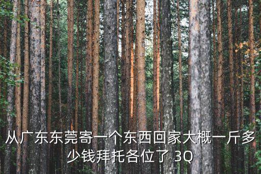 東莞貨運單子多少錢，從廣東東莞寄一個東西回家大概一斤多少錢拜托各位了 3Q
