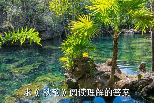 求《 秋韻》閱讀理解的答案