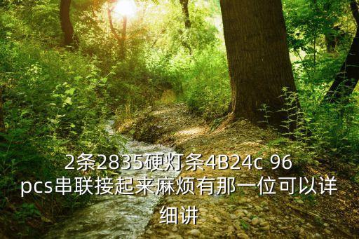 2條2835硬燈條4B24c 96pcs串聯接起來麻煩有那一位可以詳細講