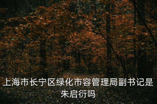 上海市市容所長，上海市長寧區(qū)綠化市容管理局副書記是朱啟衍嗎