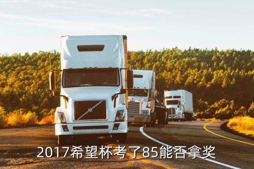 2017深圳希望杯二等獎，2017希望杯考了85能否拿獎