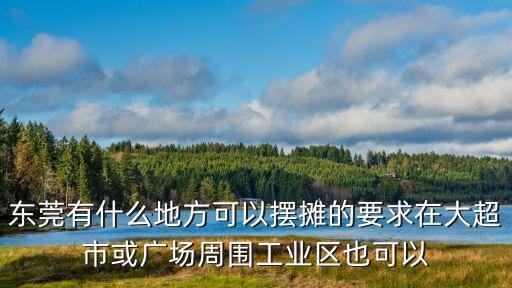 東莞有什么地方可以擺攤的要求在大超市或廣場(chǎng)周圍工業(yè)區(qū)也可以