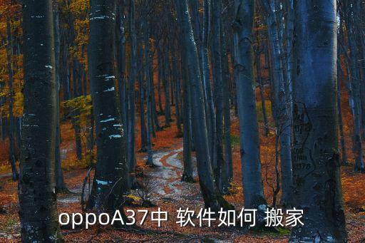 oppoA37中 軟件如何 搬家
