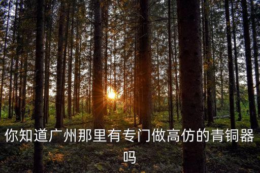 你知道廣州那里有專門做高仿的青銅器嗎