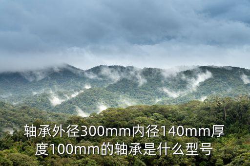 軸承外徑300mm內(nèi)徑140mm厚度100mm的軸承是什么型號