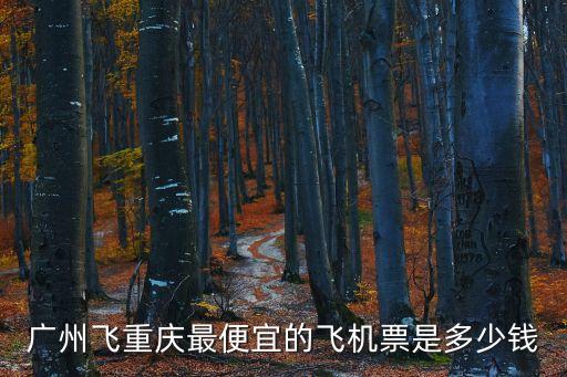 廣州飛重慶最便宜的飛機票是多少錢