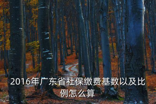 2016年廣東省社保繳費(fèi)基數(shù)以及比例怎么算